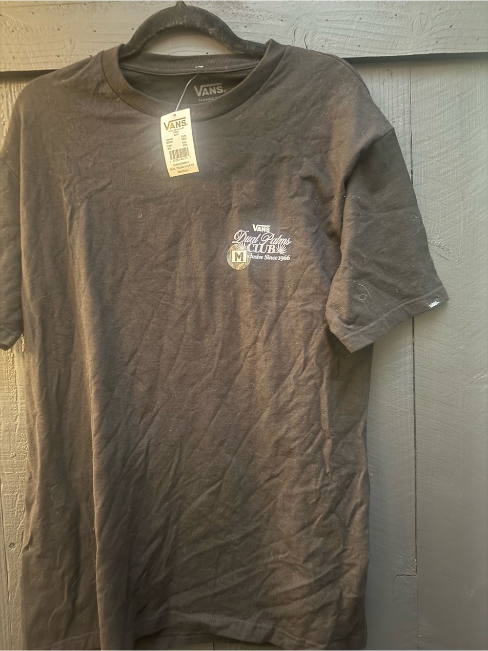 Vans Black Dual Palms Club Short Sleeve Tee